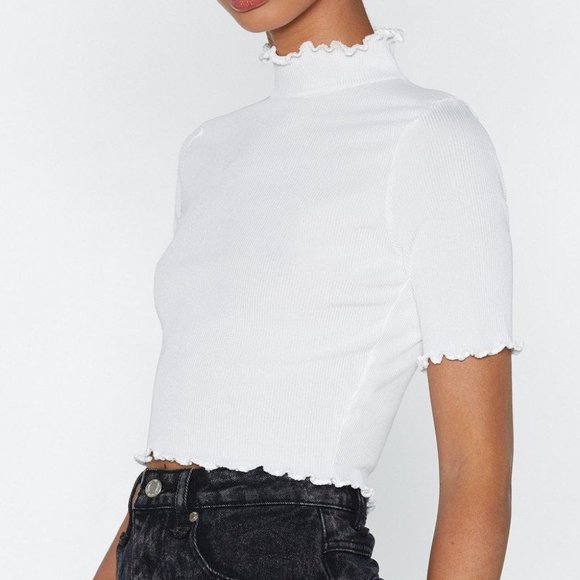 Nasty Gal Tops - Nasty Gal Edge of a Broken Heart Ruffle Top